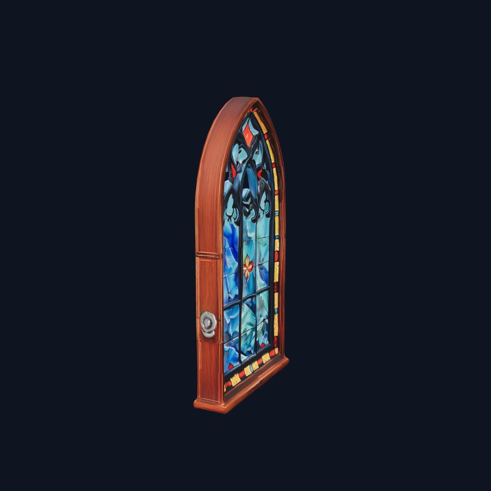 Vibrant Stained Glass Window model pack